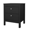 thumbnail image 4 of Tvilum Madrid 2 Drawer Bedroom Nightstand for Adults, Black Matte, 4 of 21