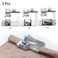 thumbnail image 3 of ziyahihome 3pcs/set Rolled Hem Pressure Foot Sewing Machine Presser Foot Replacement for Singer/Brother Low Shank Adapter, 3 of 6