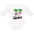 thumbnail image 3 of Inktastic Turnip the Music Partying Vegetables Boys or Girls Long Sleeve Baby Bodysuit, 3 of 5
