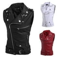 thumbnail image 3 of Fgnfyis Mens Jackets Leather Vest Korean Slim Fit Zip Lapel Short Jacket Outerwear Winter Coats for Men Black XXXXXL, 3 of 3