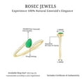 thumbnail image 3 of Rosec Jewels Pear Shaped Emerald Promise Ring for Women with Diamond - AAA Grade, 10K Yellow Gold, US 9.00, 3 of 4