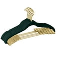 thumbnail image 2 of Simplify 6 Pack Velvet Hangers with Clips in Emerald, 2 of 4