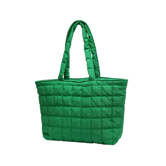 CoCopeaunt Quilted Tote Bags For Women Lightweight Puffer Padding Shoulder Bag Large Nylon Tote Handbag Zipper Closure