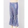 thumbnail image 4 of Haitryli Kids Girls Boys Stage Performance Shiny Flared Pants Elastic Waistband Bronzing Bell Bottom Pants Royal Blue 15-16, 4 of 7