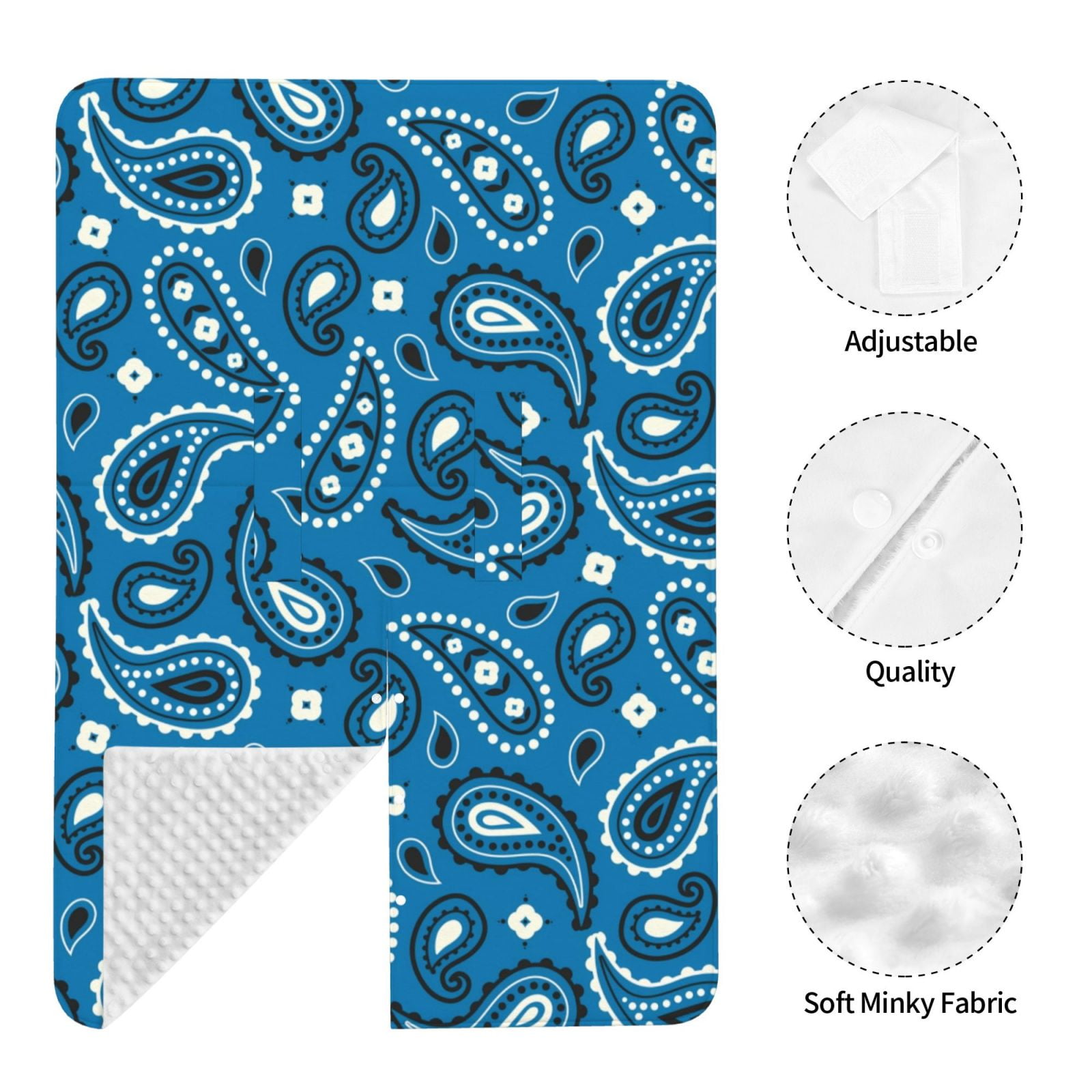 Car Seat Cover Baby - Blue Vintage Paisley Pattern Breathable Infant Car Seat Cover for Baby Carseat, Lightweight Comfort Baby Essentials Must Haves Newborn Stuff for Girl Boy