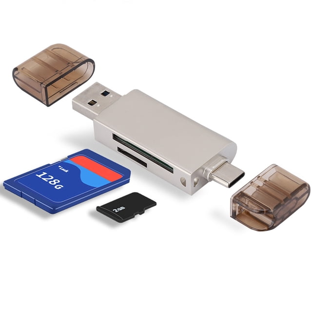 Adaptador usb otg 2 en 1 Lector de tarjetas tipo C para tarjeta SD / TF / Micro SD Adaptador USB OTG dorado ANGGREK Otros