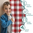 thumbnail image 3 of Blackout Kids Curtains,Red and White Plaid Pattern Childrens Insulated Curtains Set Of 2,Bedroom Essentials,Toddler Room Decor 52"x63", 3 of 5
