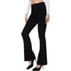 thumbnail image 1 of Jeans acampanados para mujer Jeans acampanados de talle alto con pantalones de mezclilla rasgados clásicos de pierna anchaBlack8, 1 of 5