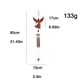 thumbnail image 3 of Wind Chime Iron Metal Crafts Ornaments Glass Painted Spray Courtyard Balcony Porch Pendant, 3 of 6