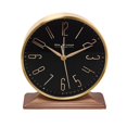 thumbnail image 1 of Wm.Widdop Black & Gold Mantel Alarm Clock, 1 of 7