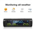 thumbnail image 3 of 2 relojes digitales solares para automóvil con pantalla LCD de hora, fecha y temperatura para decoración personal de habitaciones al aire libre A, 3 of 5