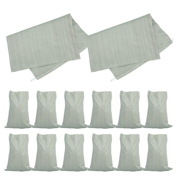 Worgeous  20 Pcs Reusable Sand Bags for Flooding Tea Pp Snakeskin Grey