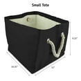 thumbnail image 2 of DII Durable Woven Striped Storage Bin Collapsible with Soft Rope Handles Reinforced with Metal Grommets, Small, 11x10x9", Tango Red, 2 of 4