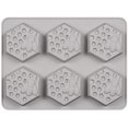 thumbnail image 1 of Moldes de silicona hexagonales BANYUO 3D 6 cavidades gris, 1 of 6
