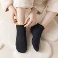thumbnail image 5 of Dwellite Slipper Sock for Unisex with Non Slip Fuzzy Socks Warm Winter Plush Slipper Socks 2026 Black, 5 of 6