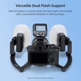 thumbnail image 3 of GODOX MF-DB Flexible Flash Bracket with Dual Flash Mounts Aluminum Alloy 360°Rotatable Head Multi-angle Adjustable, 3 of 8