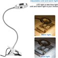 thumbnail image 3 of Lámpara de escritorio Lámpara de abrazadera USB de 48 LED Luces de trabajo Protección ocular Lámpara de lectura LED de 8W con clip Luz blanca fría y cálida esquí esquí Gafas de esquí, 3 of 4