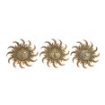 thumbnail image 1 of Benjara BM216445 Métal & Polystone Frame Sun Plaque&44; Or Rustique - Assortiment de 3, 1 of 1