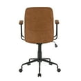 thumbnail image 4 of Indoor Home Office Furniture Fredrick Contemporary Office Chair In Brown Faux Leather, 4 of 7