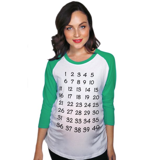 Crazy Dog T-Shirts - Maternity Raglan Countdown Calendar Shirt Mom To - - Walmart.com