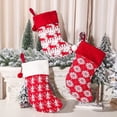 thumbnail image 4 of Namzi-b 1Pcs Christmas Stockings Personalized Cable Knitted Stocking 15.35 Inches Small Set Classic Art Decor Stuffers Gifts for Family Holiday Party Fireplace Hanging Xmas Decor，D, 4 of 4