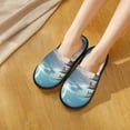 thumbnail image 6 of Sigee Moonlit Sea Sailboat for Cozy Furry Slippers Super Soft Indoor and Outdoor Use, Non-Slip Sole Slip On House Slippers-Medium, 6 of 8