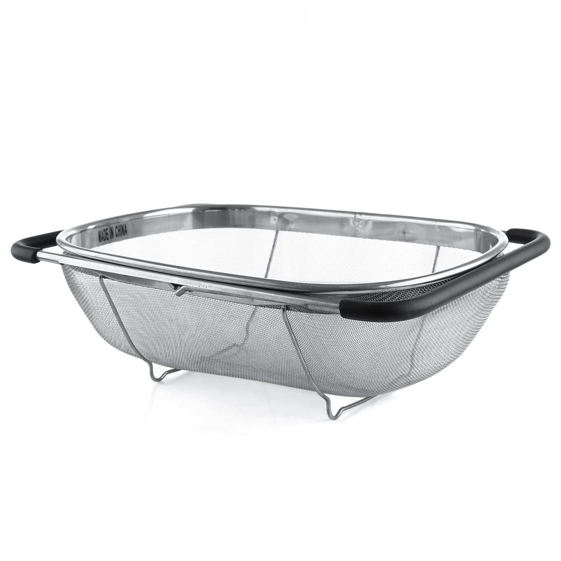 Stainless Steel Rectangle Vegetable Fruit Washing Colander Kitchen Sink