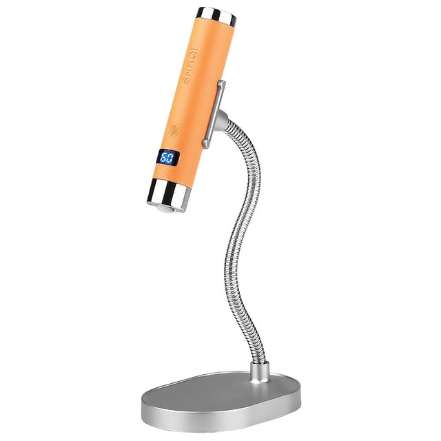 Handheld UV Light for Gel Nails with Stand, Mini Portable Cordless Nail Lamp with LCD Display, Eye-Protective Cover, Flash Curing for Glue