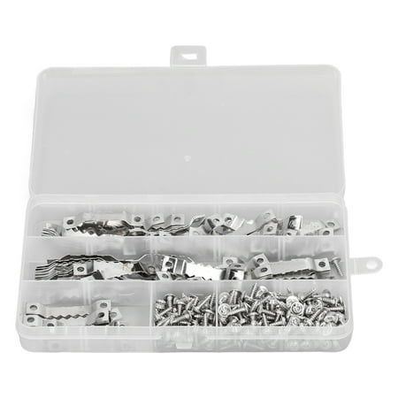 

300 Pcs Sawtooth Hanger with Screw Double Sided Serrated Hanging Hook for Paintings