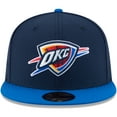 thumbnail image 2 of Men's New Era  Navy/Blue Oklahoma City Thunder 2025 NBA Finals Champions Side Patch Two-Tone 59FIFTY Fitted Hat, 2 of 4