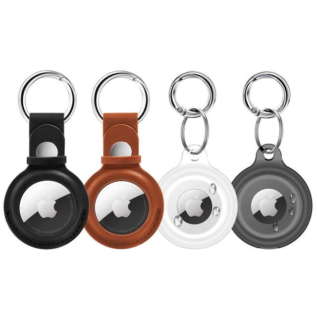 Soporte impermeable para Airtags y llavero de piel para Apple Airtags
