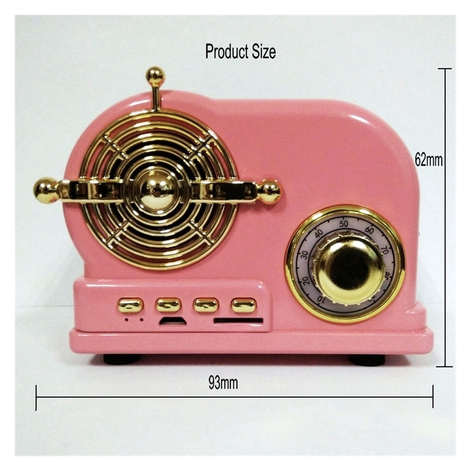 USB Charging Retro Bluetooth Speaker Wireless Old-Fashioned Portable Speaker Support TF Card FM Radio Phone Speaker Computer ,Accurate Channel Search