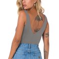 thumbnail image 5 of Biekopu New Women Solid Color Tank Tops Sexy V-Neck Sleeveless Backless Vests Summer Slim Fit Seamless Tops Streetwear, 5 of 6
