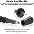 thumbnail image 4 of IC ICLOVER Pair 2 Trekking Poles Lightweight Aluminum Hiking Poles with Quick Adjustable Flip Locks, Collapsible Walking Sticks for Women, Men & Seniors, Black, 4 of 7