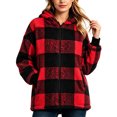 thumbnail image 2 of Yotami Womens Fall Winter Plaid Coat Jackets with Zipper Lightweight Outerwear Size S-XXL, 2 of 4