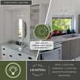 thumbnail image 2 of Akron 18-in Satin Nickel Farmhouse Barn Wall Sconce, 2 Light Bathroom Vanity Fixture, Metal Shade, White Interior, 2 of 10