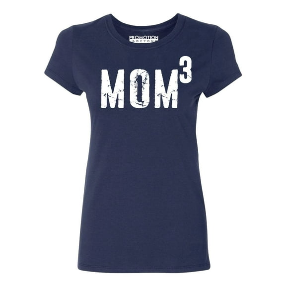 P&B Mom of 3, Mom Cubed Women's T-shirt, Navy, S