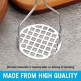 thumbnail image 4 of Mash Potato Masher Stainless Steel, Mashed Potatoes Masher Kitchen Tool, Not Easy To Bent Easy To Use Sturdy Construction, Potatoe Masher Hand, Avocado Masher, Bean Smashers, Potatoe Mashers, 4 of 4
