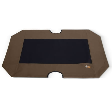 UPC: 0655199634767 | K&H Pet Products Original Pet Cot Replacement Cover (Cot Sold Separately) Chocolate/Black Mesh X-Large 32 X 50 Inches