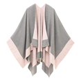 thumbnail image 1 of Women's Cloak Shawl Soft Warm Windproof Wrap Stylish Color Blocking Design for Autumn Spring Winter, 1 of 2