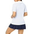 thumbnail image 4 of Yesfashion Womens Golf Polo Shirts Short Sleeve Zipper Athletic Tennis Shirt Moisture Wicking Sport Active Tops, 4 of 5
