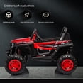 12V Ride on Car Truck with Remote Control, 2 Seater Kids Electric Car, Spring Suspension, 9Ah Battery Powered, 3 Speeds, Double Doors, Music Player