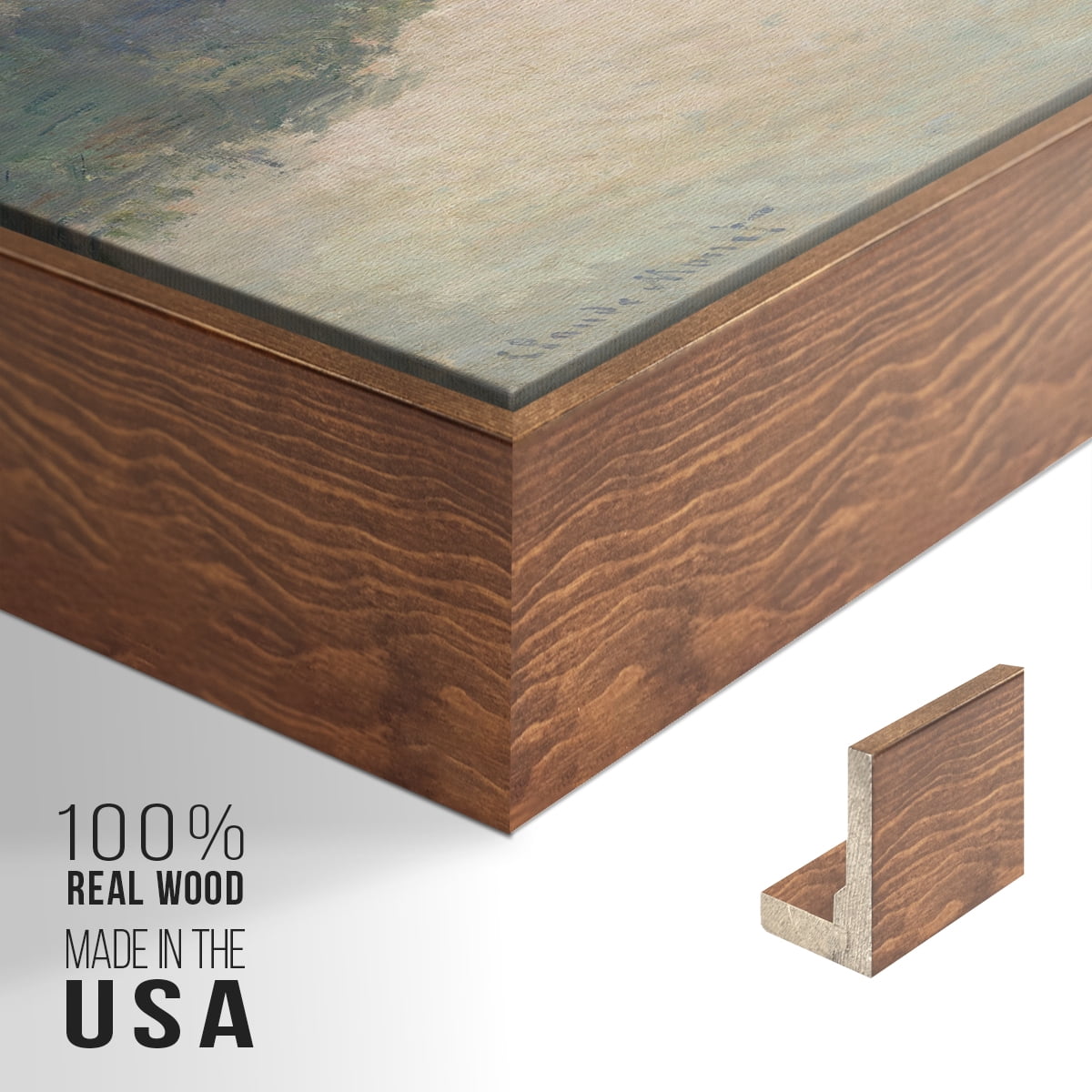 Vintage Landscape-XXXVII By Wexford Home Framed in Walnut Wood Gallery Wrapped Canvas 17 in. x 25 in.