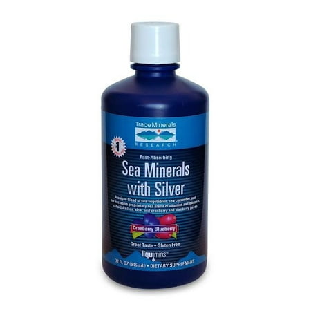 Silver Cranberry - Sea Minerals with Silver Cranberry Blueberry Trace Minerals 32 oz Liquid