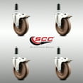 thumbnail image 2 of 5 Inch 316SS High Temp Glass Filled Nylon 1 Inch Stem Caster Set Lock Brake, 2 of 2