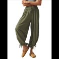 thumbnail image 1 of Pantalones Harén para Mujer, Pantalones de Estar por Casa con Dos Bolsillos Verde XL, 1 of 8