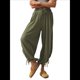 thumbnail image 1 of Pantalones Harén para Mujer, Pantalones de Estar por Casa con Dos Bolsillos Verde M, 1 of 8