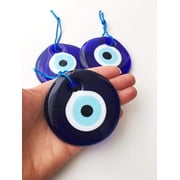 1 pc Evil Eye Home Protector - Glass Beads, Good Luck Charm, Doorway, Home Decoration, Wall Hanging, Gift Item, 3 Inches Wide