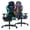 Black, variant on GOOSEA RGB LED Lights Gaming Chair, Ergonomic Design with Massage Lumbar Support and Adjustable Footrest, Height Adjustment, Supports Up to 350lbs for Adults.