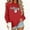 Red, variant on Womens Sweatshirts Casual Cored Corduroy Pullover Tops Oversized Long Sleeve Crewneck Shirts